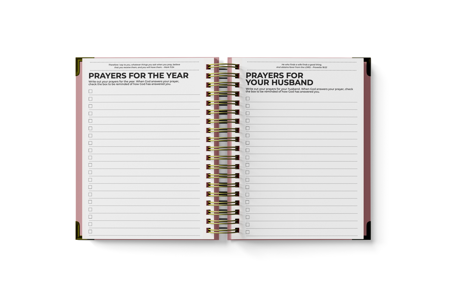 Prayer Planner