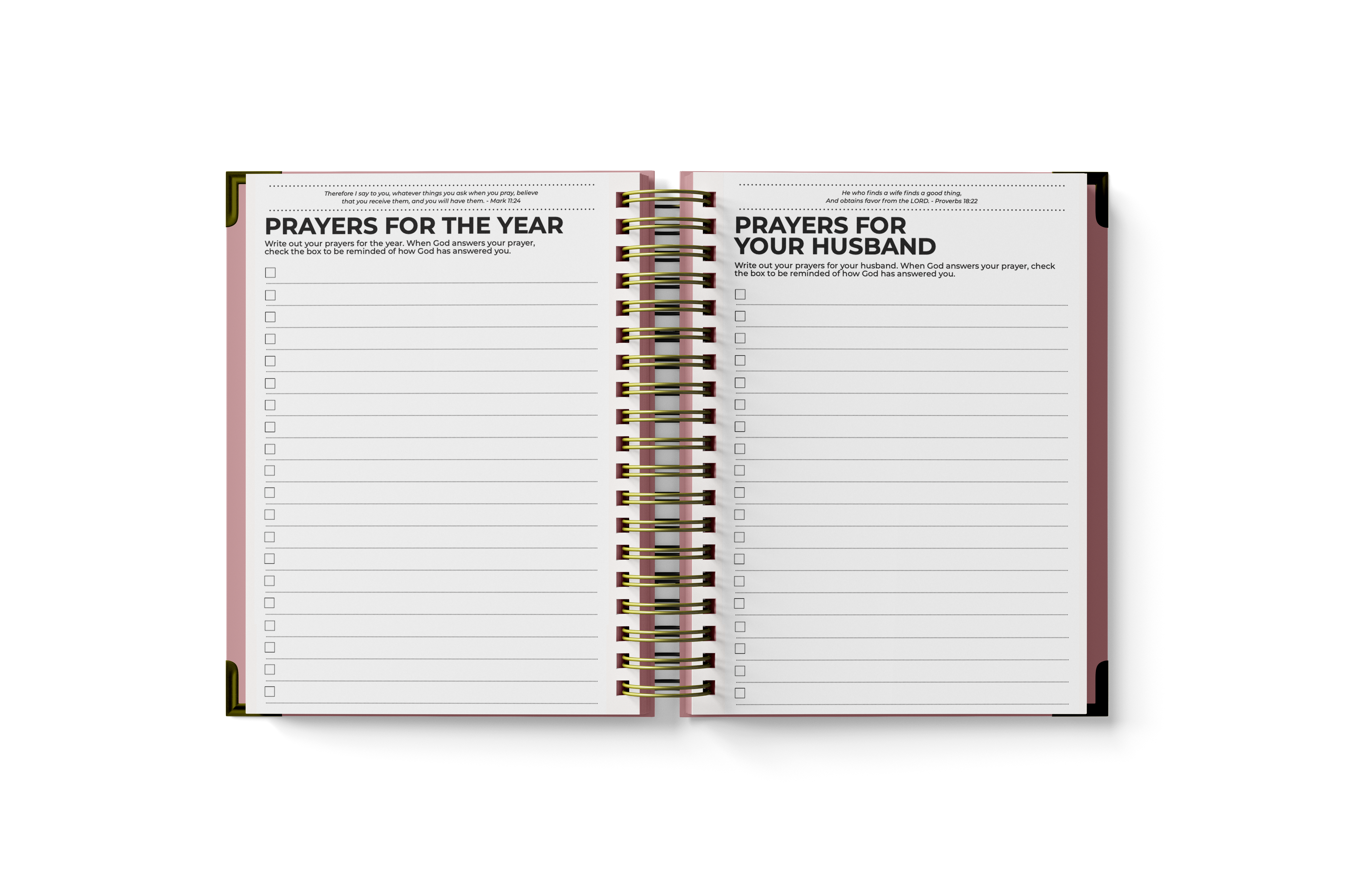 Prayer Planner