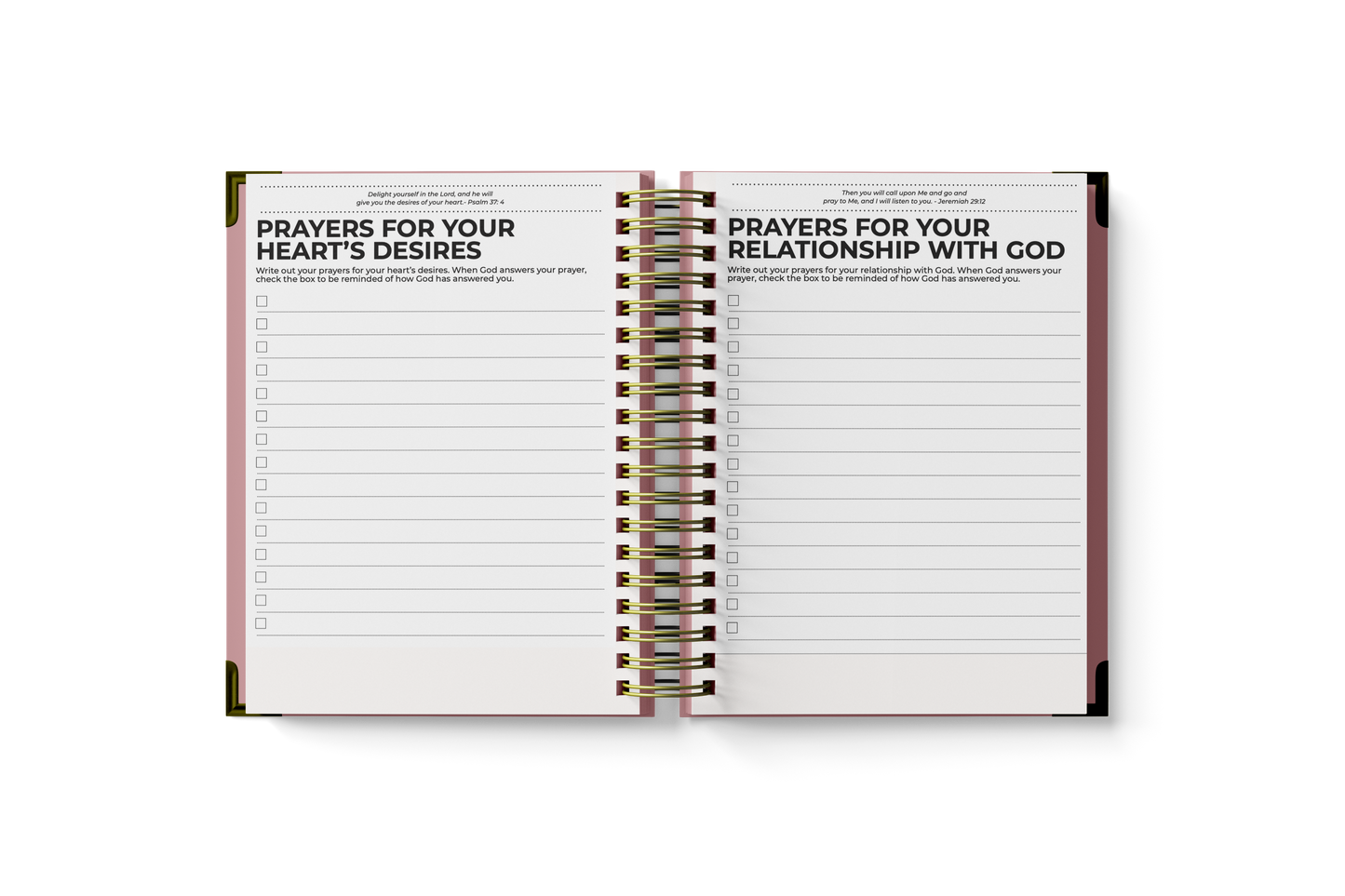 Prayer Planner