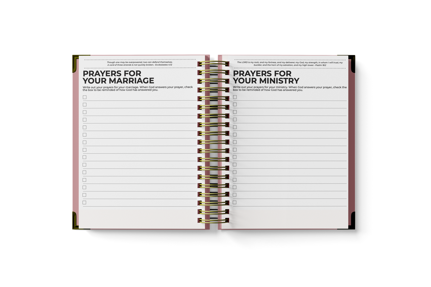 Prayer Planner